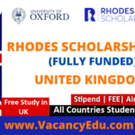 Rhodes Scholarship 2022 in United Kingdom Fully Funded