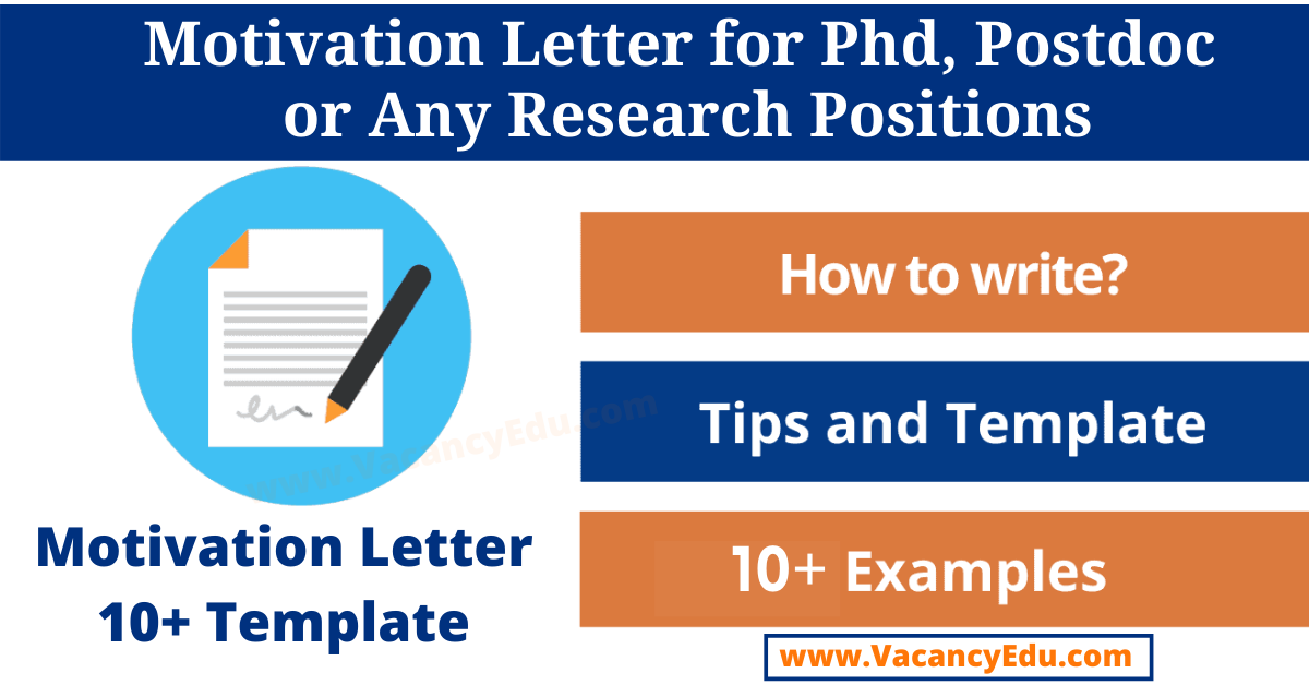 Motivation Letter Sample For Phd Postdoc Or Any Other Positions